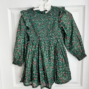 Adorable green, red and gold long sleeve dress from Nordstrom